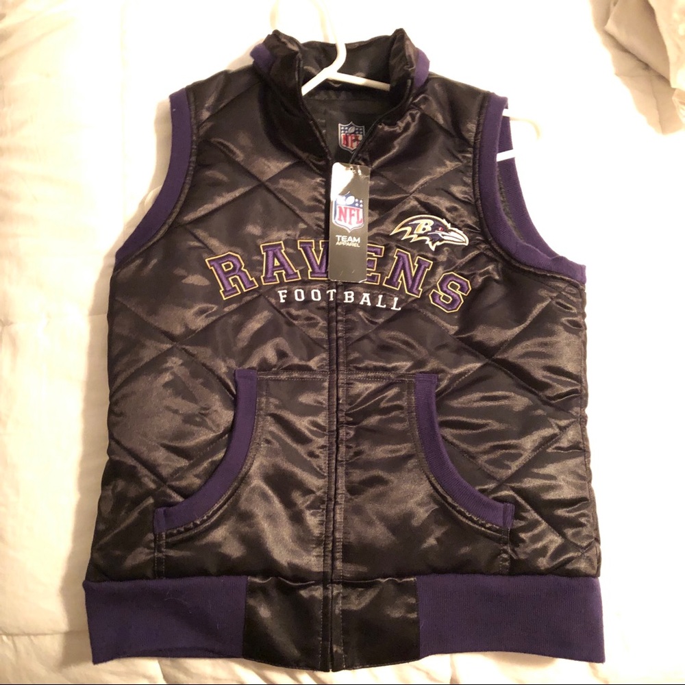 NWT // BALTIMORE RAVENS WOMENS ZIP VEST